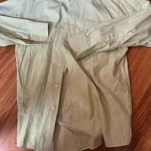 Classic Green Striped Men's Shirt